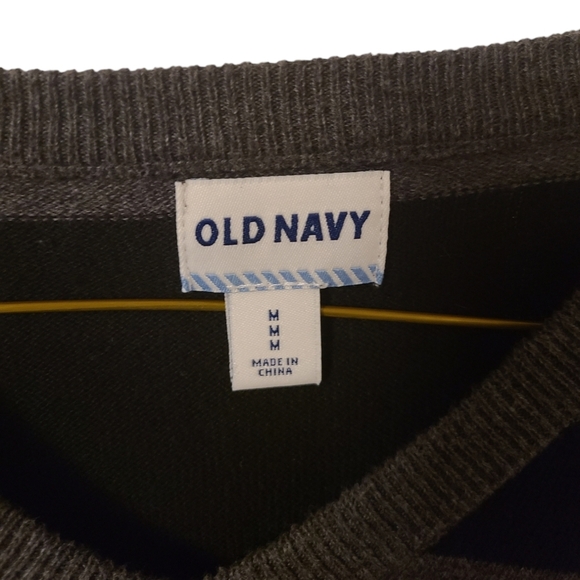 Old Navy 100% cotton grey & black sweater, Men's M - Picture 3 of 4